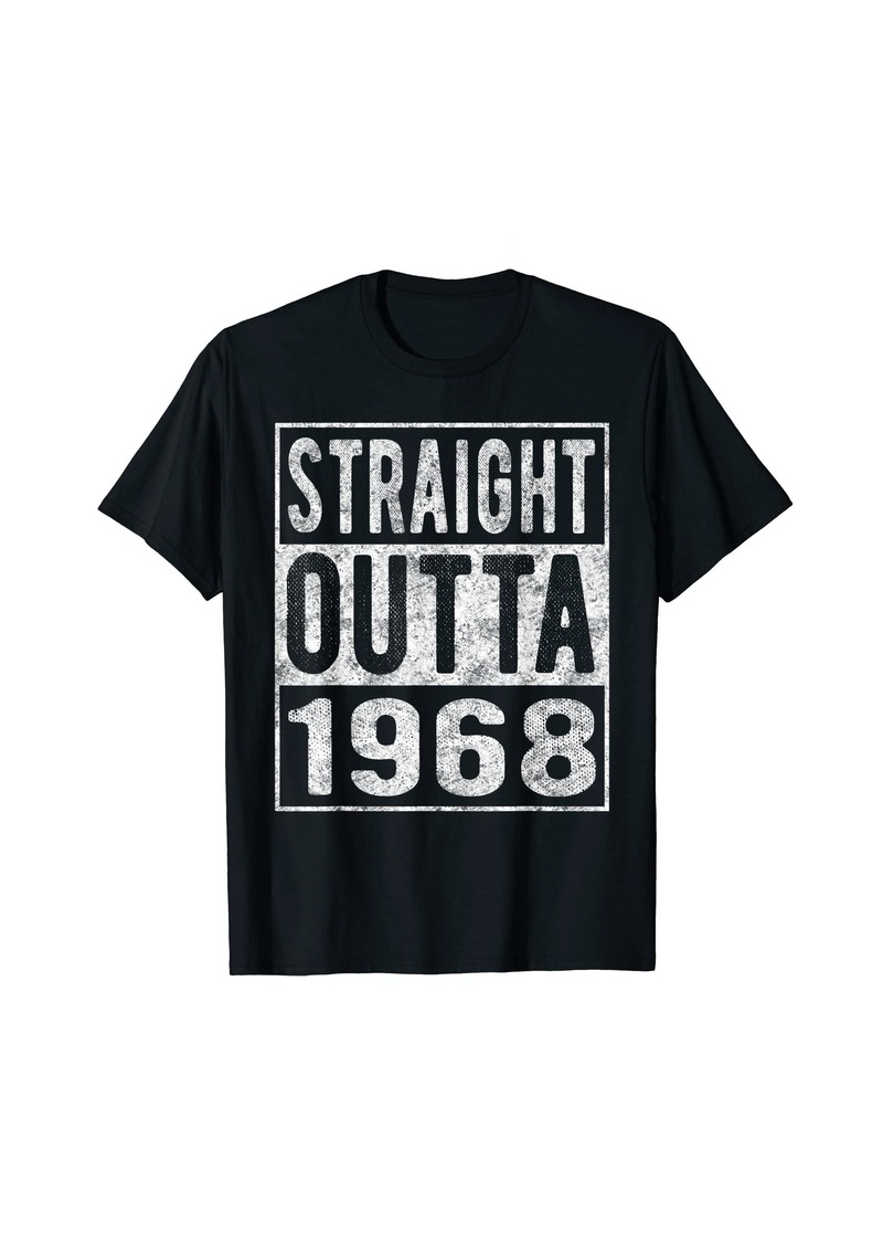 Straight Outta 1968 Fun Distressed Born 1968 Birthday Gift T-Shirt