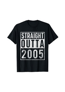 Born Straight Outta 2005 Year Of Birth Birthday T-Shirt