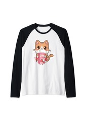 Born Strawberry Milk Cat Cute Kawaii Kitten Anime Lover Cool Girl Raglan Baseball Tee