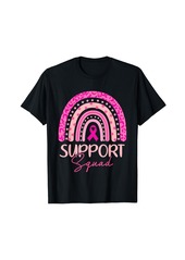 Born Support Squad Pink Rainbow Breast Cancer Awareness Women T-Shirt