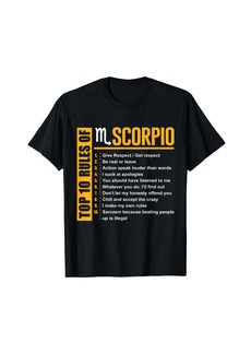 Born Top 10 Rules of Scorpio Birthday Gifts T-Shirt