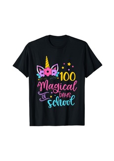 Born Unicorn Happy 100th Day 100 Magical Days Of School Girls Kid T-Shirt