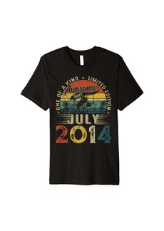 Born 10 Year Old Gifts Vintage July 2014 10th Birthday Decoration Premium T-Shirt