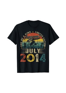 Born 10 Year Old Gifts Vintage July 2014 10th Birthday Decoration T-Shirt