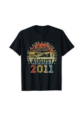 Vintage 13th Birthday Gifts 13 Years Old Born In August 2011 T-Shirt