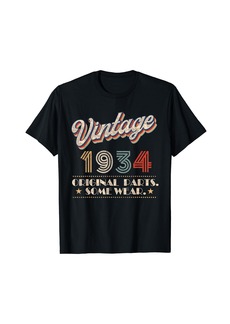 Born Vintage 1934 Original Parts Year Of Birth Birthday T-Shirt