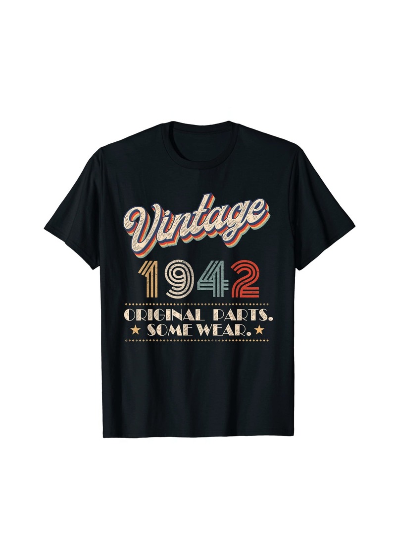 Born Vintage 1942 Original Parts Year Of Birth Birthday T-Shirt