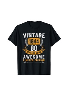Born Vintage 1944 Made In 1944 80 Years Old Gifts 80th Birthday T-Shirt