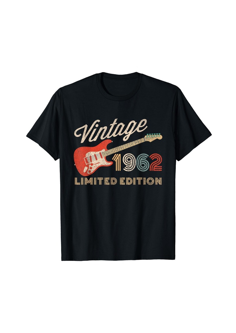 Born Vintage 1962 Limited Edition Guitar Year Of Birth Birthday T-Shirt