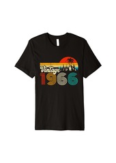 Vintage 1966 Born In 1966 58 Years Old 58th Birthday Gifts Premium T-Shirt