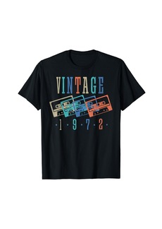 Born Vintage 1972 Cassette Tape 1972 Birthday Gifts 52 Year Old T-Shirt