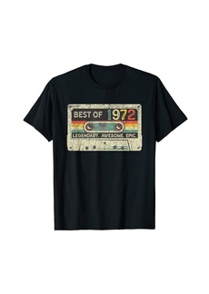Born Vintage 1972 Limited Edition Cassette Tape 50th Birthday T-Shirt