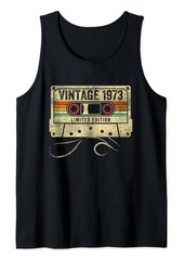 Born Vintage 1973 Retro 51th Birthday Cassette Tape 51 Years Old Tank Top