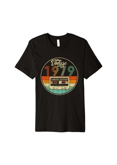Born Vintage 1979 Cassette Tape 45th Birthday Retro 45 Years Old Premium T-Shirt