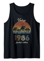 Vintage 1986 Born in 1986 35th Birthday 35 years old Tank Top