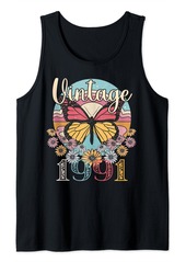 Born Vintage 1991 Limited Edition 33rd Birthday 33 Year Old Women Tank Top