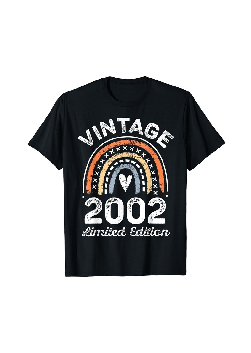 Born Vintage 2002 Limited Edition 22 Year Old Gifts 22nd Birthday T-Shirt