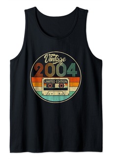 Born Vintage 2004 Cassette Tape 20th Birthday Retro 20 Years Old Tank Top