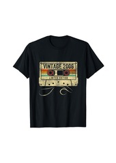 Born Vintage 2006 Retro 18th Birthday Cassette Tape 18 Years Old T-Shirt