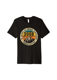 Born Vintage 2008 Limited Edition 16th Birthday 16 Years Old Gift Premium T-Shirt