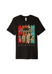 Vintage 30th Birthday Gifts 30 Years Old Born In August 1994 Premium T-Shirt