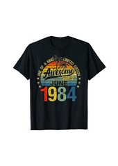 Born Vintage 38 Years Old June 1984 Decorations 38th Birthday T-Shirt
