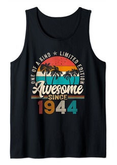 Born Vintage Awesome Since 1944 80th Birthday Gifts 80 Year Old Tank Top