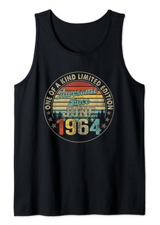 Born Vintage Awesome Since June 1964 60th Birthday 60 Years Old Tank Top