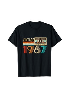 Vintage Born In 1967 Cassette Tape 57th Birthday 57 Year Old T-Shirt