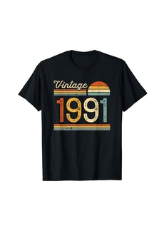 Vintage Born in 1991 Retro Birthday T-Shirt