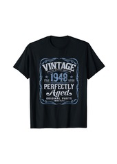 Vintage Born In 1948 Classic Original 76th Birthday T-Shirt