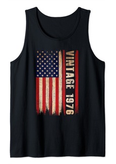 Born Vintage Made In 1976 American Flag 48th Birthday 48 Year Old Tank Top