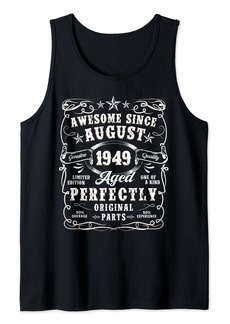 Born Vintage Made In August 1949 75th Birthday Men 75 Year Old Tank Top