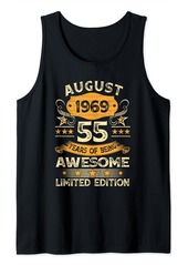 Born Vintage Made In August 1969 55th Birthday Men 55 Year Old Tank Top