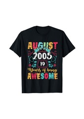 Born Vintage Made In August 2005 19th Classic Birthday Boho T-Shirt