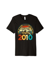 Born Vintage Made In August 2010 14th Birthday Men 14 Year Old Premium T-Shirt