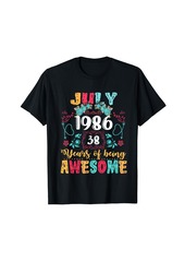 Born Vintage Made In July 1986 38th Classic Birthday Boho T-Shirt