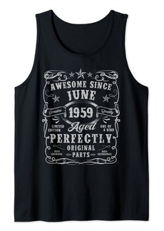 Born Vintage Made In June 1959 65th Birthday Men 65 Year Old Tank Top