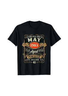 Born Vintage Made In May 1983 41st Birthday 41 Year Old T-Shirt