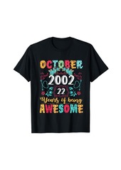 Born Vintage Made In October 2002 22nd Classic Birthday Boho T-Shirt