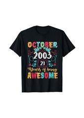 Born Vintage Made In October 2003 21st Classic Birthday Boho T-Shirt