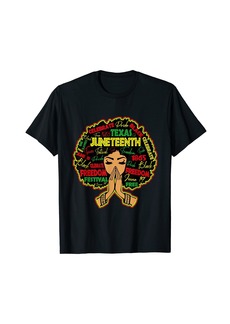 Born Women Juneteenth Afro American Melanin Natural Hair T-Shirt