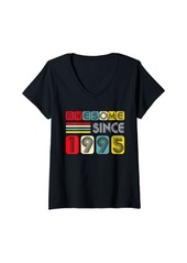 Born Womens 27 Year Old Gift Awesome Since 1995 Vintage Birthday V-Neck T-Shirt