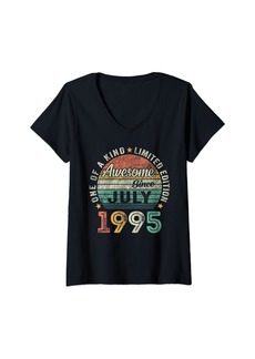 Born Womens 29 Years Old Made In July 1995 29th Birthday Gifts Men Women V-Neck T-Shirt