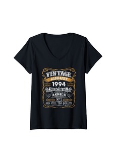Born Womens 30 Years Old Gifts Decoration August 1994 30th Birthday Gift V-Neck T-Shirt