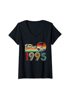 Born Womens 30 Years Old Gifts Vintage 1995 Funny 30th Birthday Retro V-Neck T-Shirt