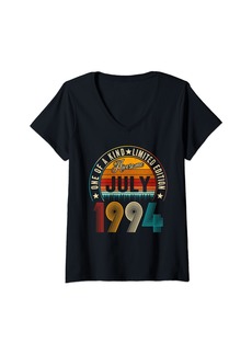 Born Womens 30 Years Old July 1994 Vintage 30th Birthday Gifts Women V-Neck T-Shirt