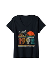 Born Womens 32 Years Old Legend since July 1992 32nd Birthday Gifts Men V-Neck T-Shirt