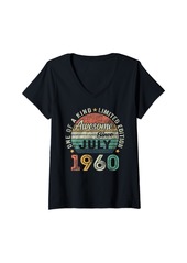 Born Womens 64 Years Old Made In July 1960 64th Birthday Gifts Men Women V-Neck T-Shirt