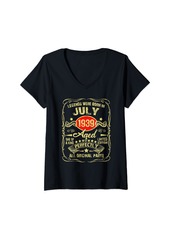 Born Womens 85 Years Old Made In July 1939 Vintage 85th Birthday Gifts V-Neck T-Shirt